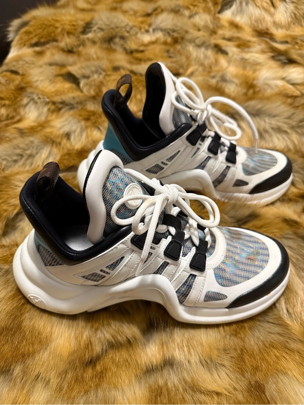 Louis Vuitton White Black Multicolor LV Archlight Sneakers